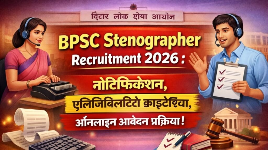 BPSC Stenographer Recruitment 2026